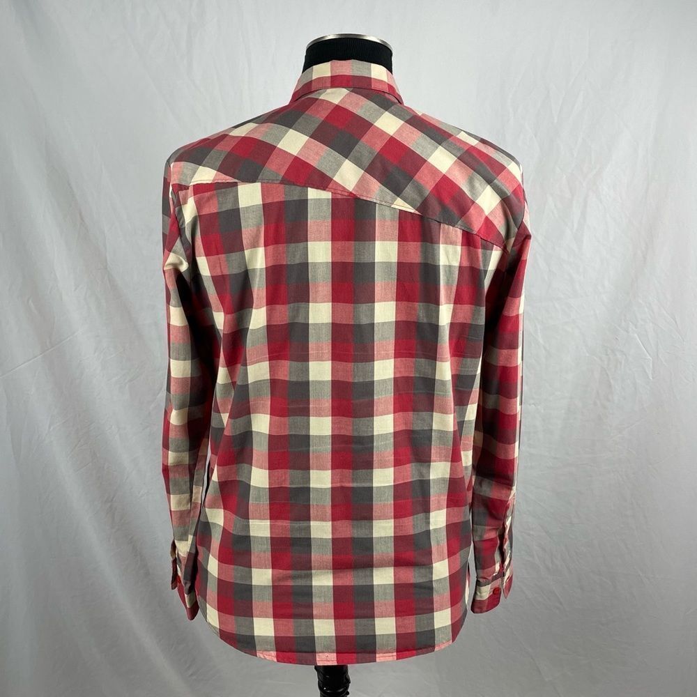 Volcom Checkered Cotton Blend Button Front Shirt … - image 3